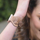 Leather Tooled Watch Band-Western Culture Leather
