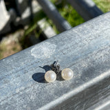 Fresh Water Pearl Stud Earrings-Western Culture Leather