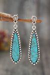 Stacey - Oval Drop Earring-Western Culture Leather
