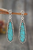 Stacey - Oval Drop Earring-Western Culture Leather