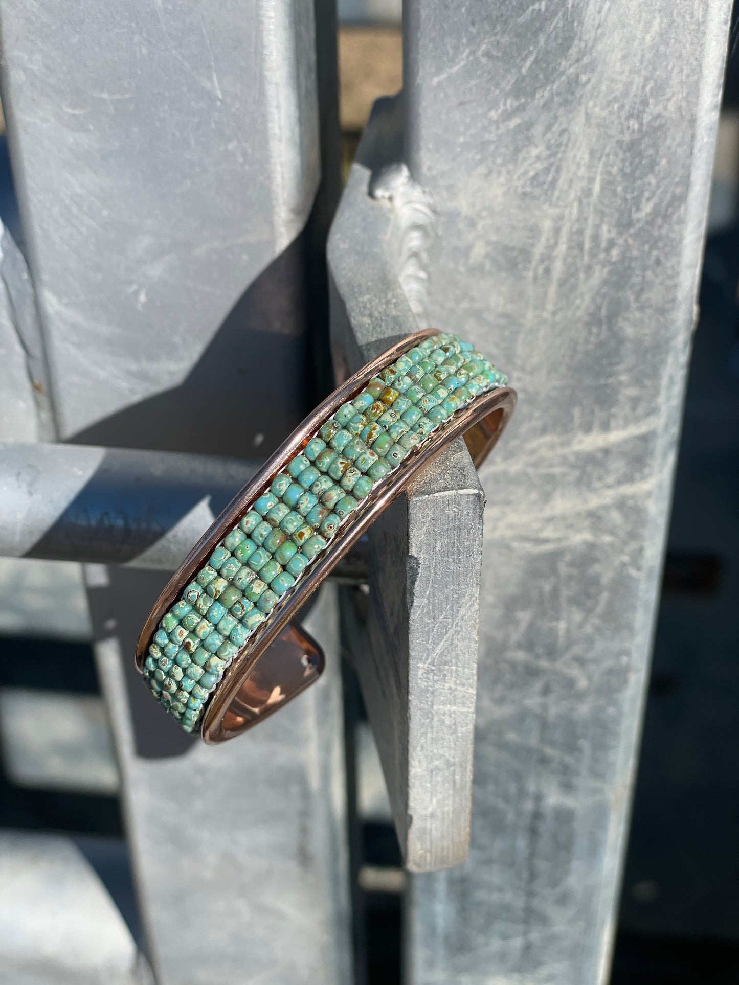 Beaded cuff-Western Culture Leather