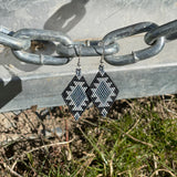 Beaded Diamond Earring-Western Culture Leather