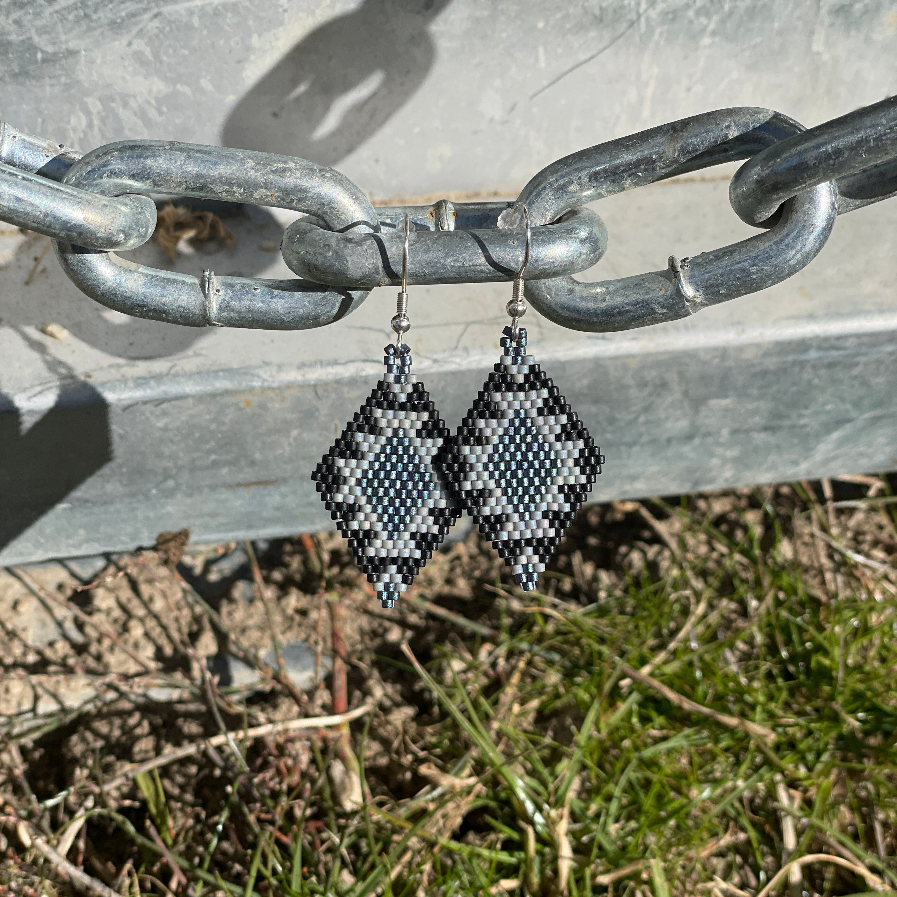 Beaded Diamond Earring-Western Culture Leather