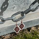 Beaded Diamond Earring-Western Culture Leather