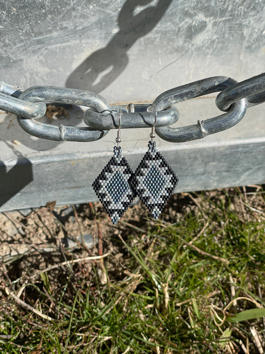 Beaded Diamond Earring-Western Culture Leather