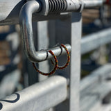 Medium Beaded Hoop Earrings-Western Culture Leather