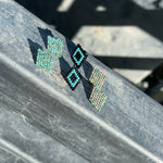 Beaded Stud Earrings-Western Culture Leather