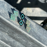 Beaded Stud Earrings-Western Culture Leather