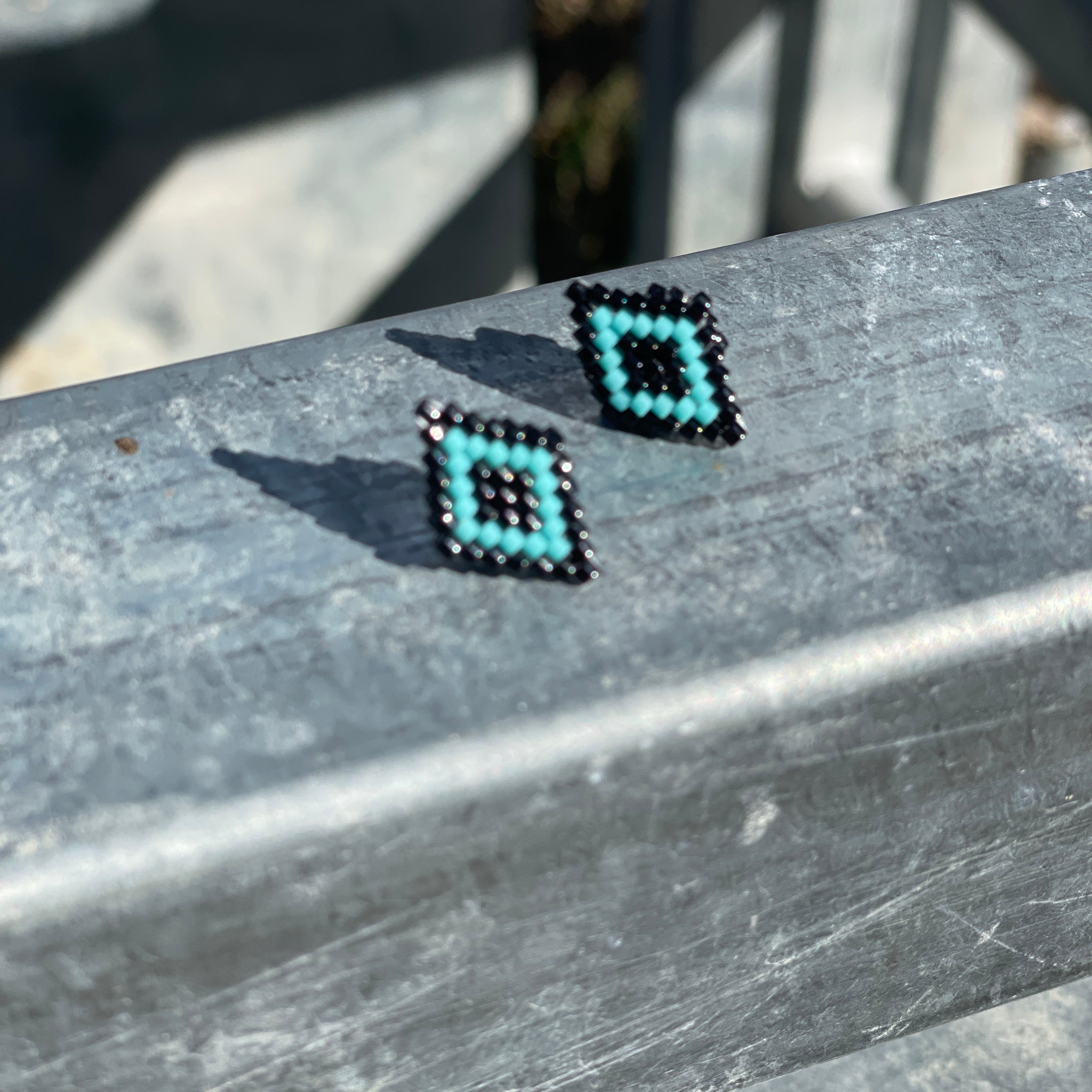 Beaded Stud Earrings-Western Culture Leather