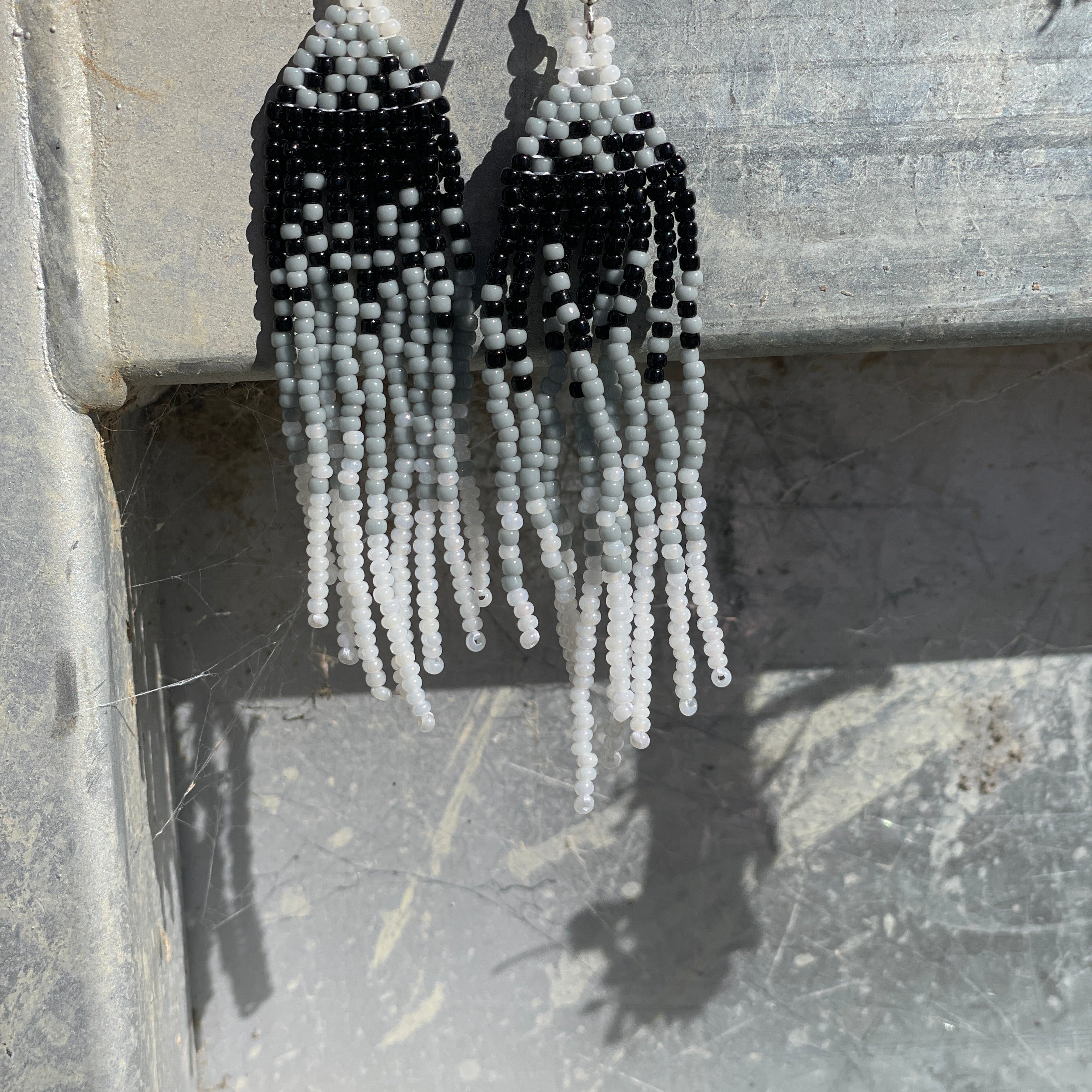 Fringe Beaded Earrings-Western Culture Leather