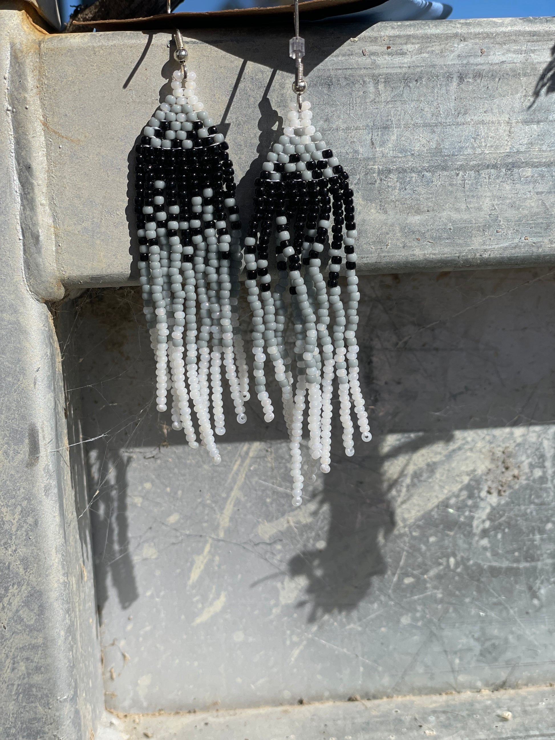 Fringe Beaded Earrings-Western Culture Leather