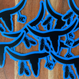 WC horn logo sticker-Western Culture Leather