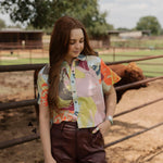 Katie Fly Ladies Crop Blouse-Western Culture Leather