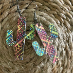 Cactus earrings-Western Culture Leather