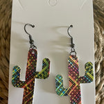 Cactus earrings-Western Culture Leather