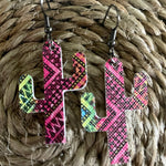 Cactus earrings-Western Culture Leather