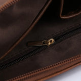 Vintage Brown Leather Look Oversized Clutch-Western Culture Leather