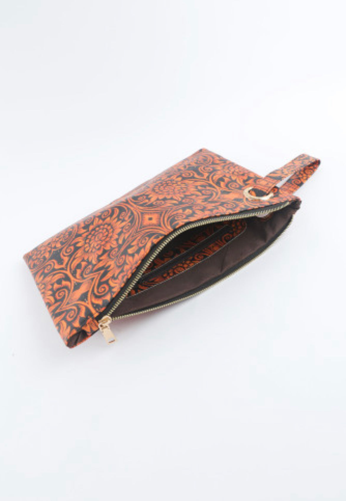 Vintage Floral Wristlet Clutch-Western Culture Leather