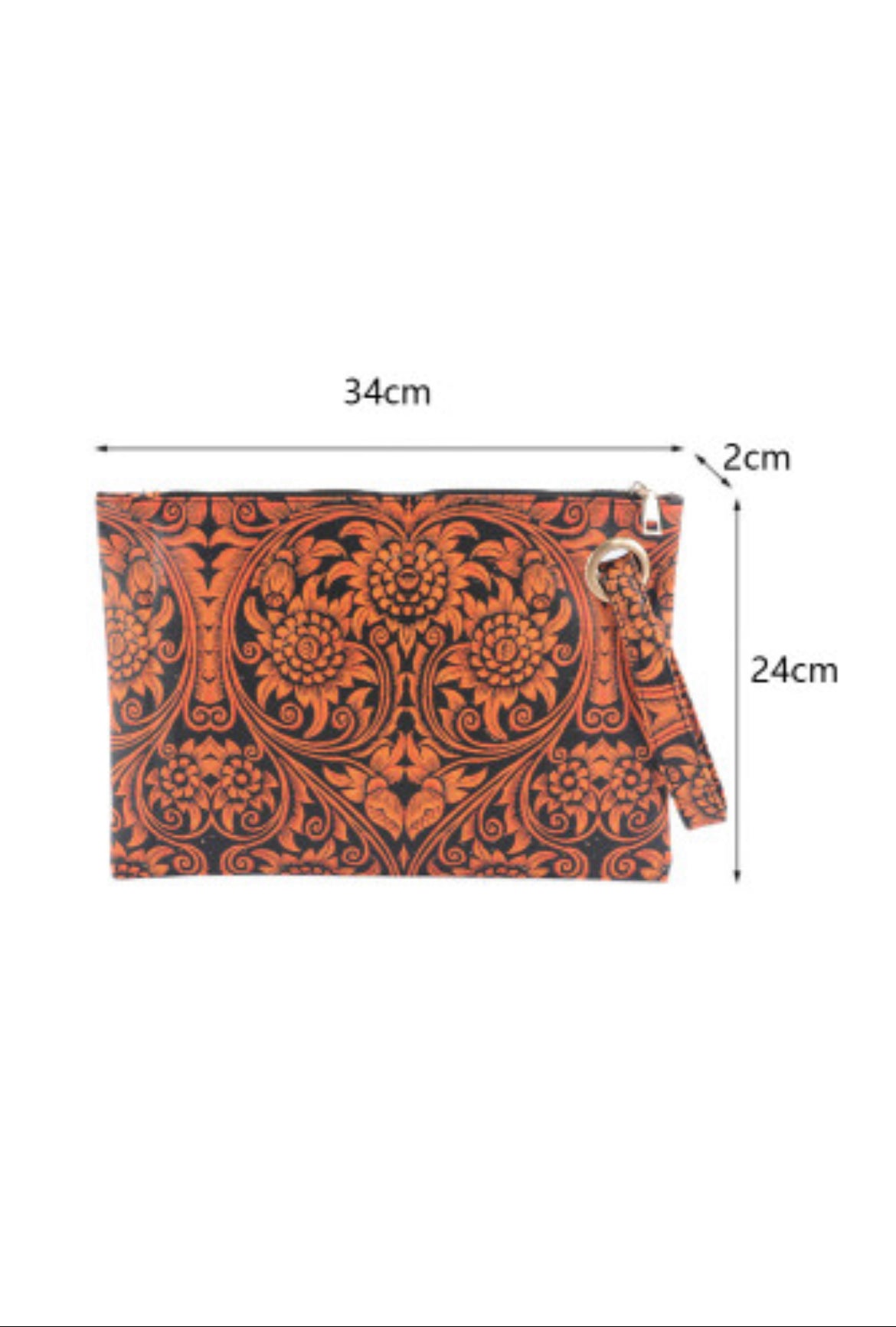 Vintage Floral Wristlet Clutch-Western Culture Leather