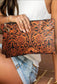 Vintage Floral Wristlet Clutch-Western Culture Leather