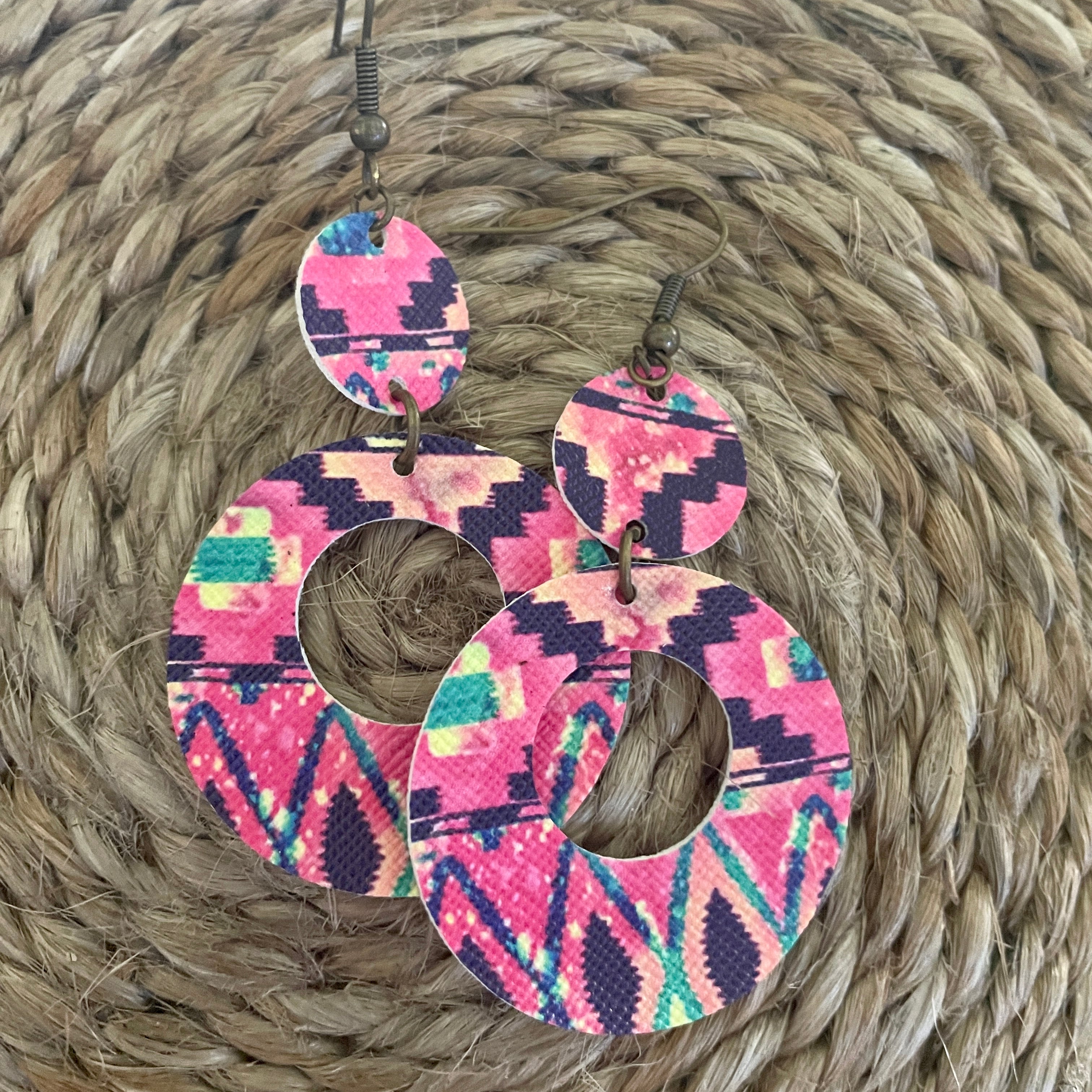 Western dangle circle-Western Culture Leather