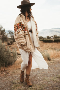 Signature Rarebird Cream Jacket - Unisex-Western Culture Leather