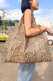 Leopard Print Shopping Tote-Western Culture Leather