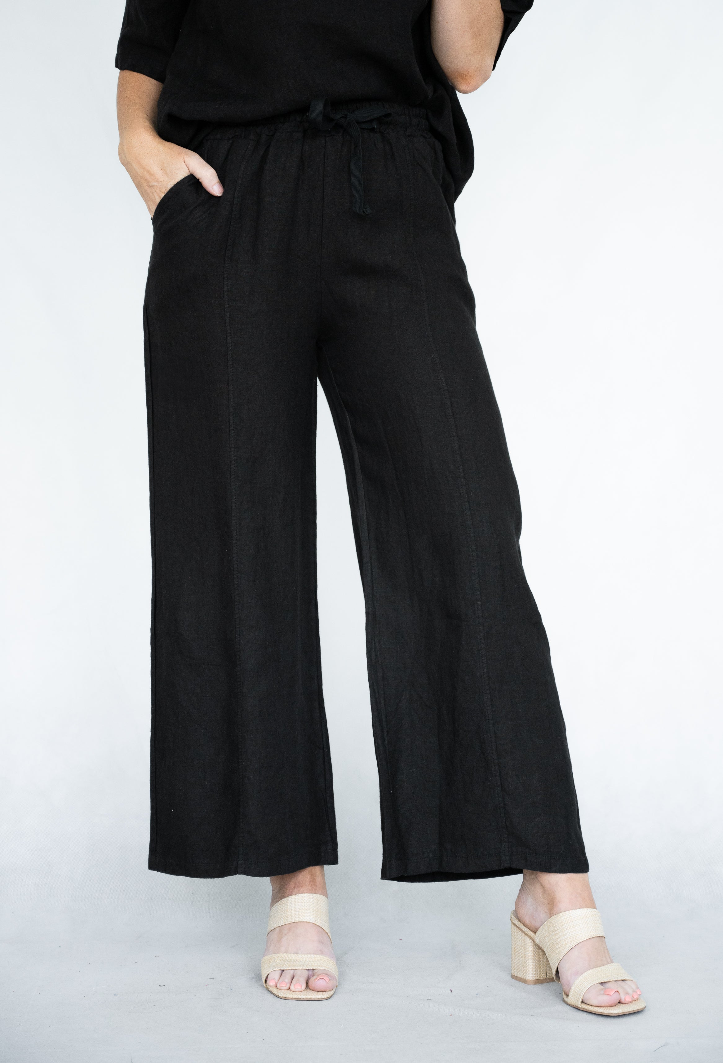 Isabella Italian Linen Pant-Western Culture Leather
