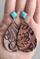 Turquoise Stud Teardrop Earring-Western Culture Leather