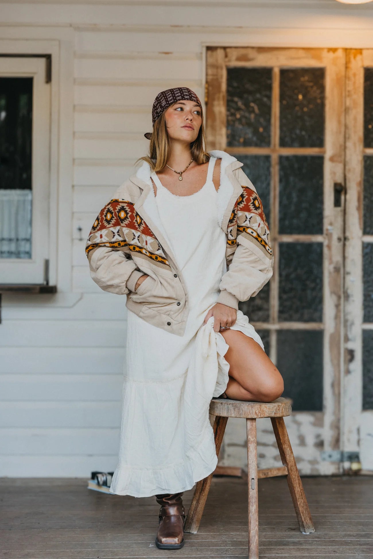 Signature Rarebird Cream Jacket - Unisex-Western Culture Leather