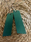 Emerald green leatherette earring-Western Culture Leather