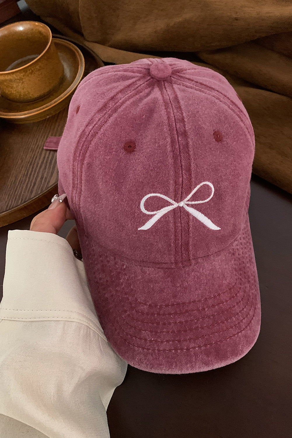 Rose Pink Ribbon Cap-Western Culture Leather