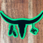 WC horn logo sticker-Western Culture Leather