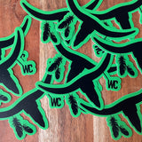 WC horn logo sticker-Western Culture Leather