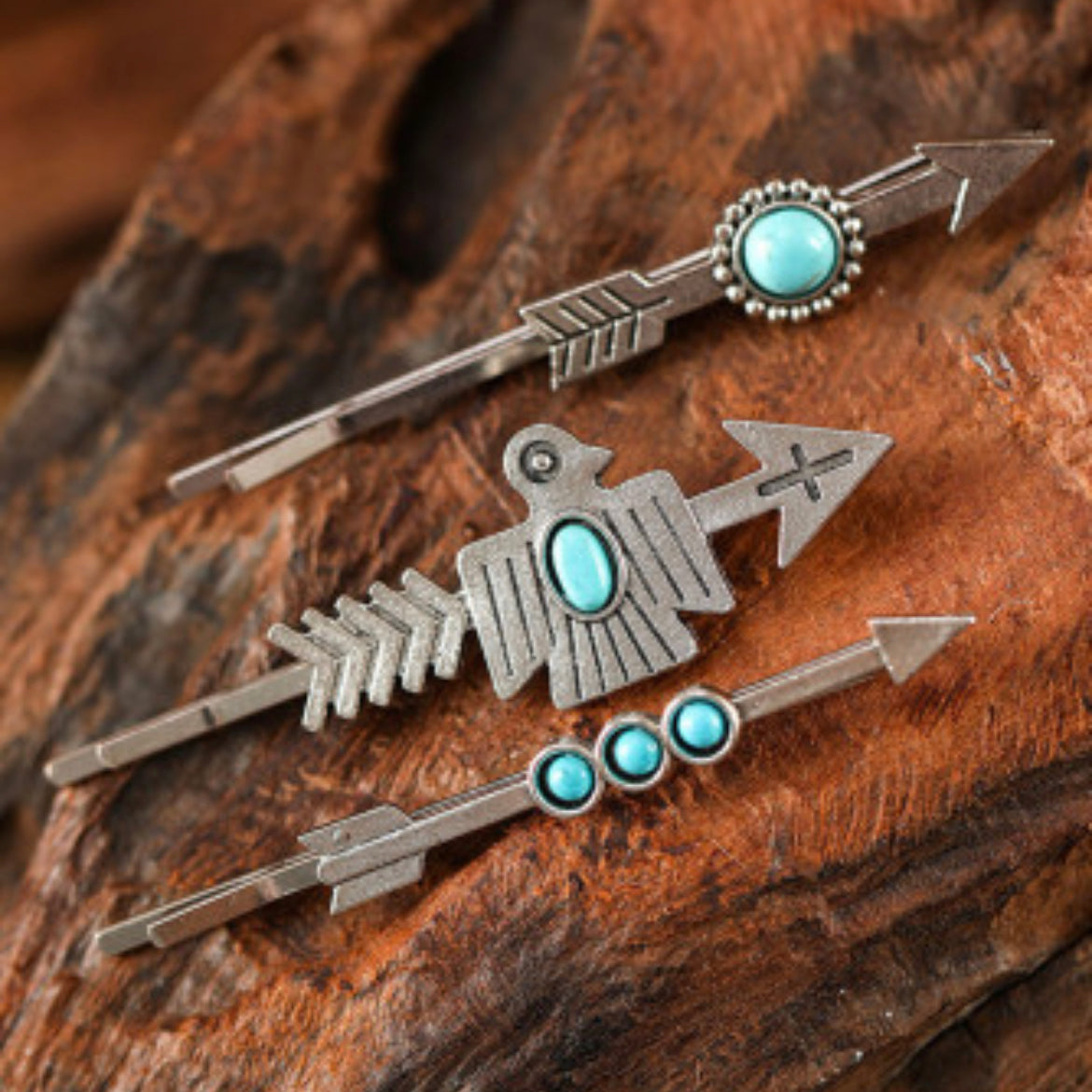 Set Of Three Hair pins-Western Culture Leather