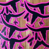 WC horn logo sticker-Western Culture Leather