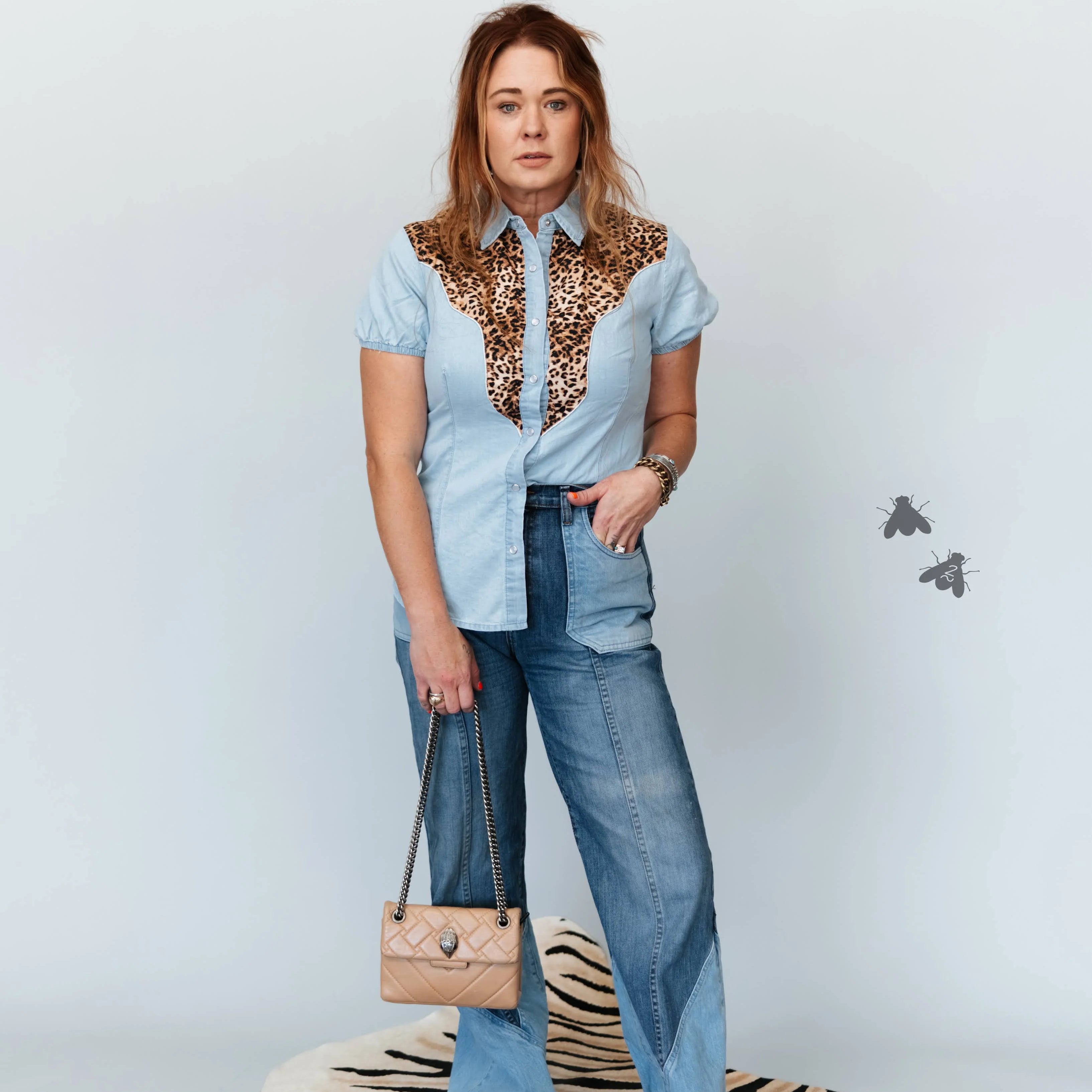 Kitty Fly Ranch Ladies Blouse-Western Culture Leather