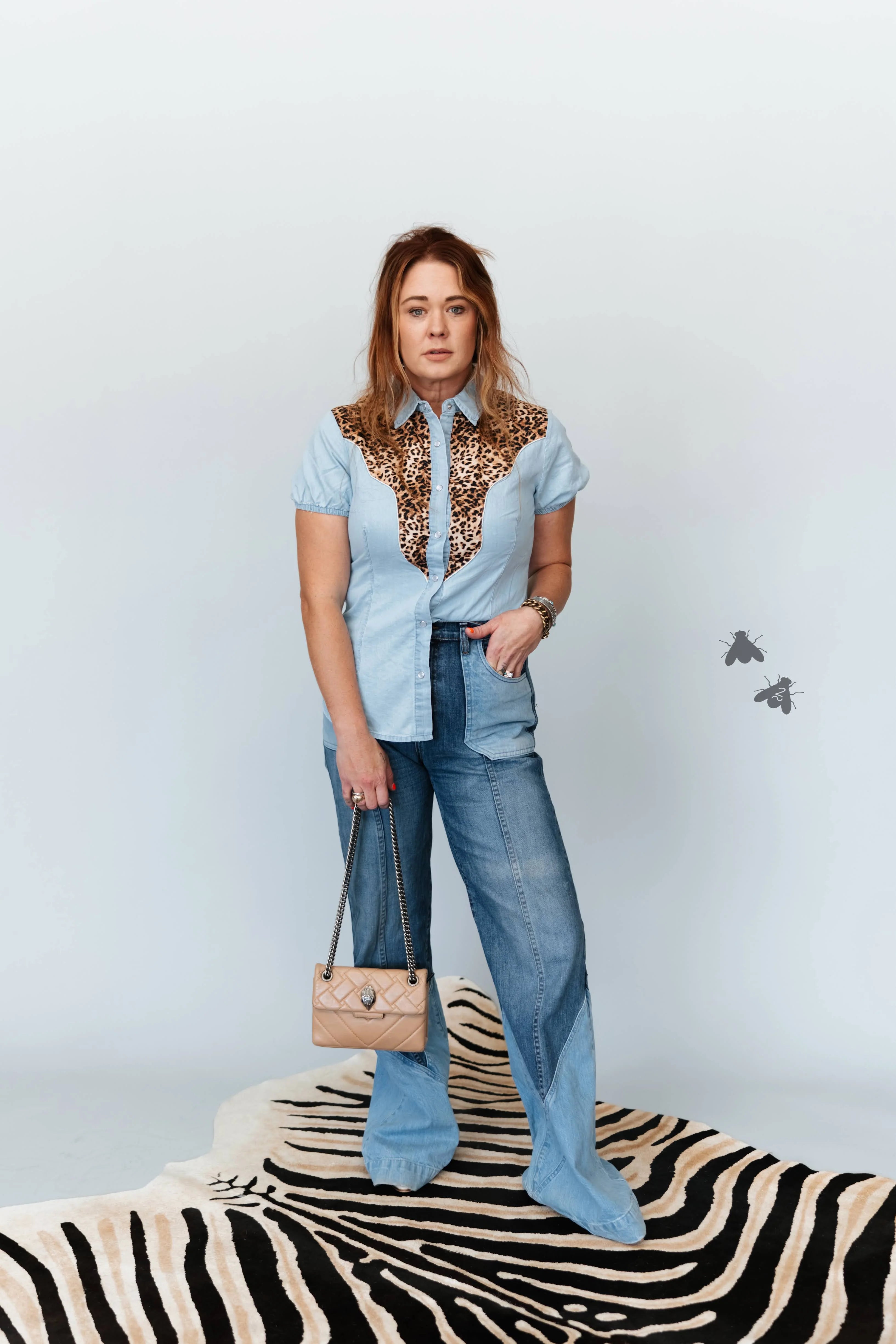 Kitty Fly Ranch Ladies Blouse-Western Culture Leather