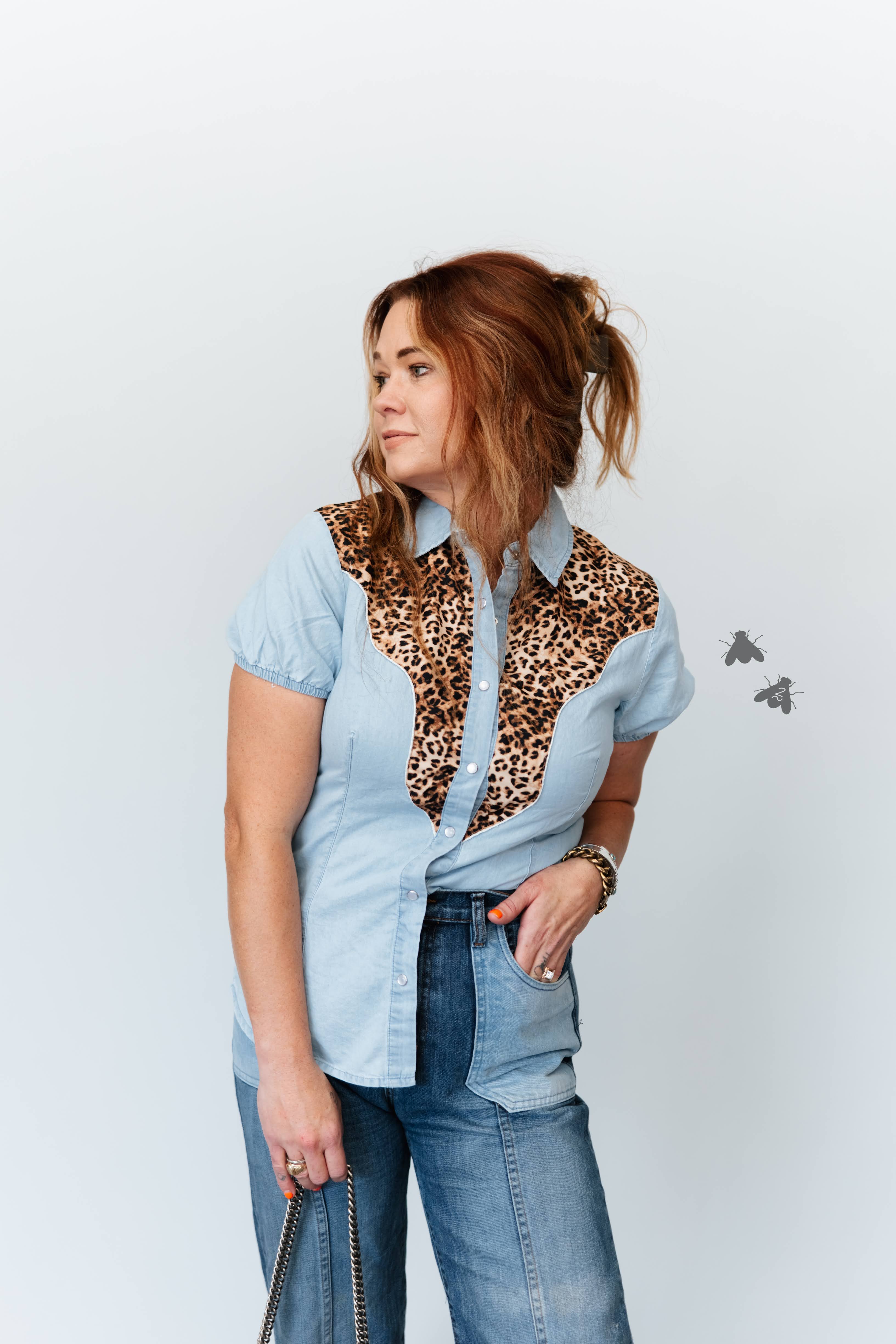 Kitty Fly Ranch Ladies Blouse-Western Culture Leather