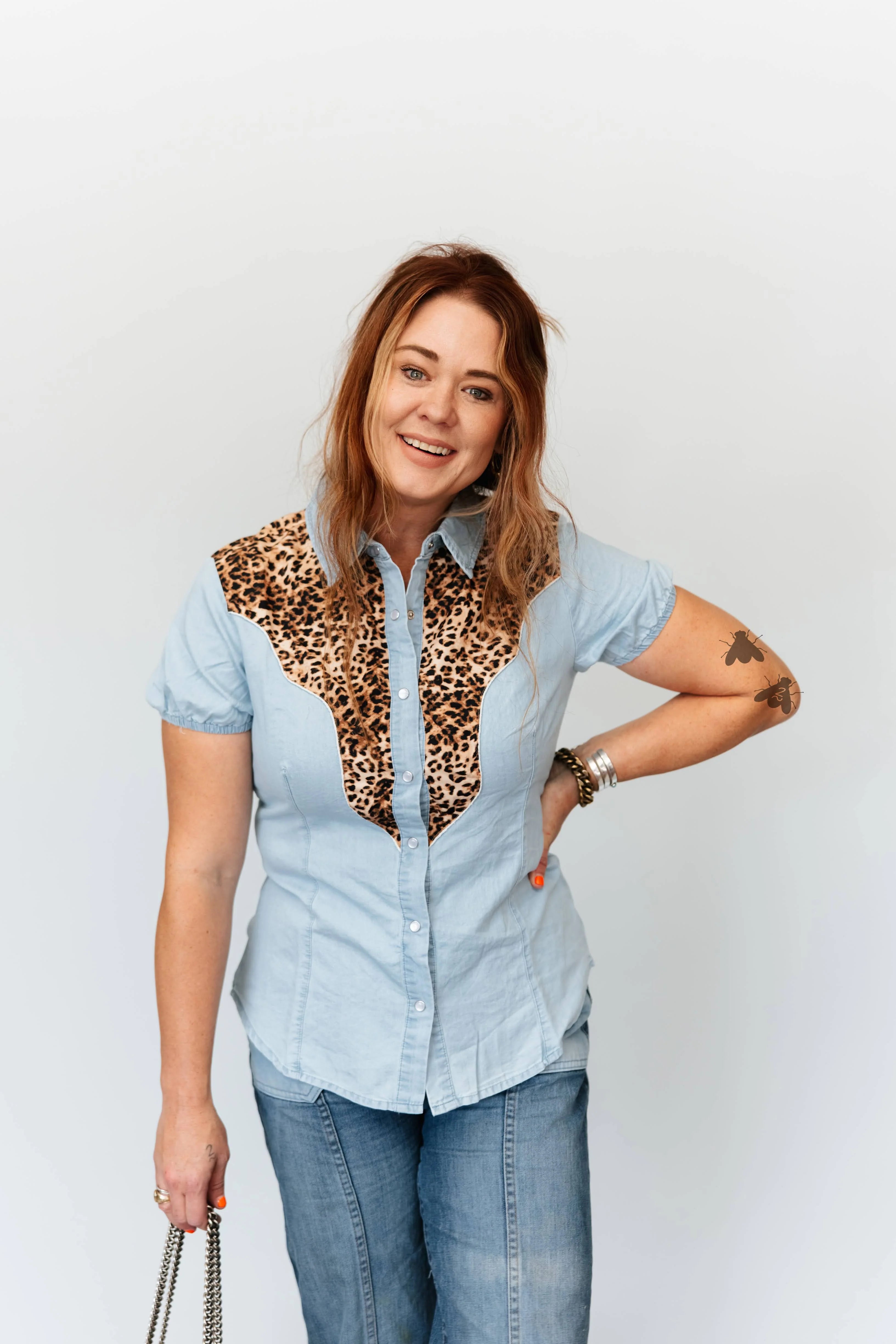 Kitty Fly Ranch Ladies Blouse-Western Culture Leather