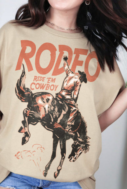 RODEO Graphic T-Shirt-Western Culture Leather