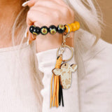 Beaded Key Wristlet Lanyard-Western Culture Leather