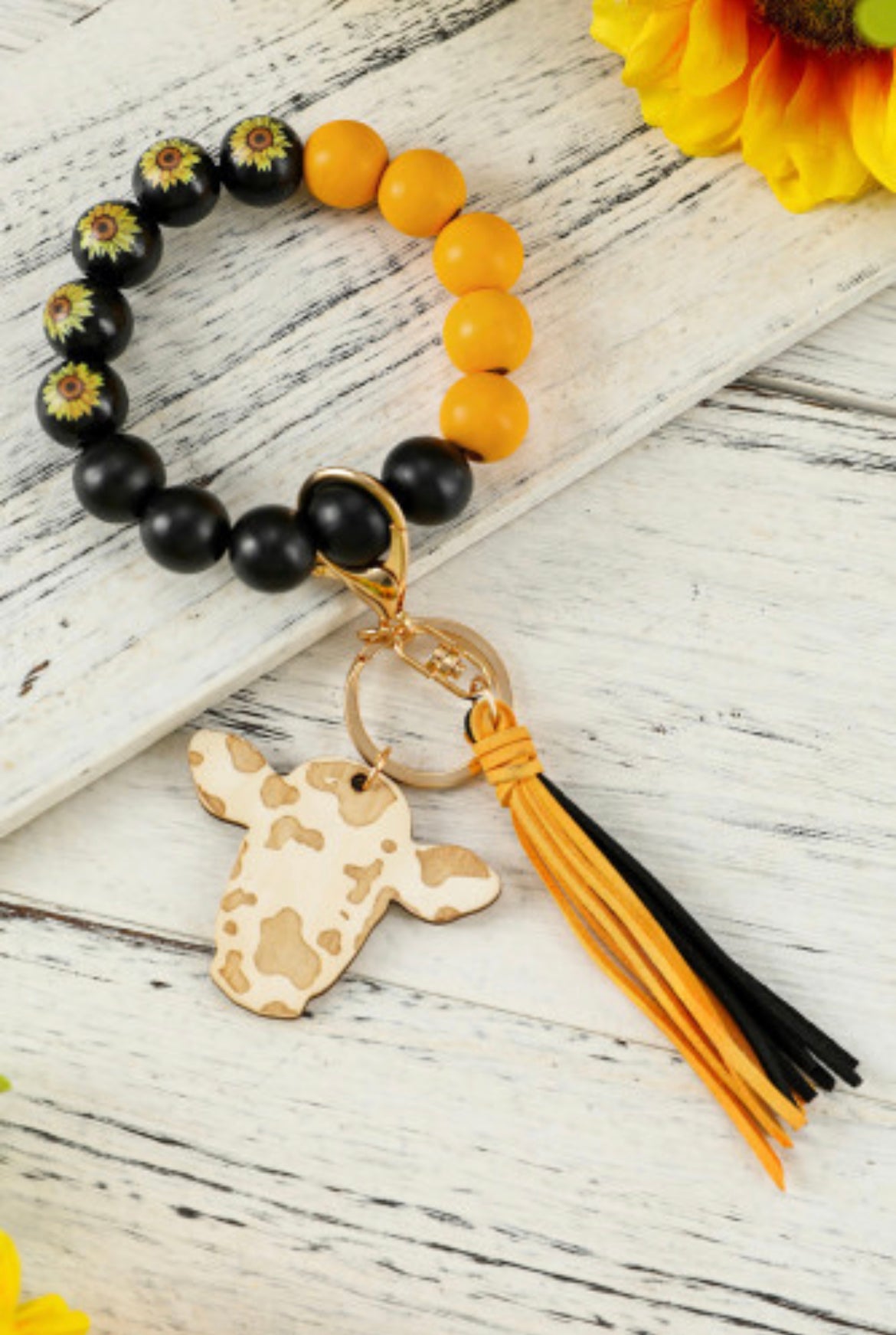 Beaded Key Wristlet Lanyard-Western Culture Leather