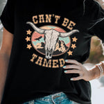 Can't Be Tamed Graphic Tee-Western Culture Leather
