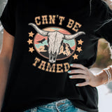 Can't Be Tamed Graphic Tee-Western Culture Leather