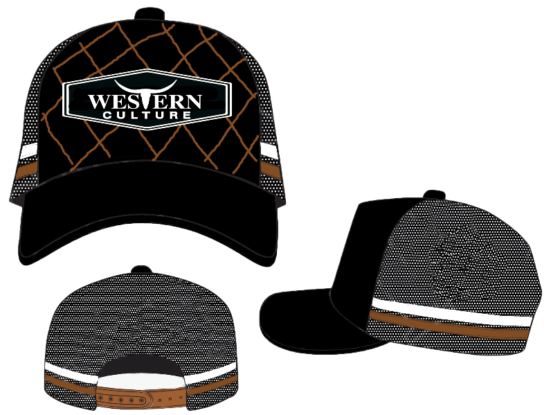 Western Culture Trucker Cap-Western Culture Leather