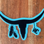 WC horn logo sticker-Western Culture Leather