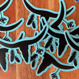 WC horn logo sticker-Western Culture Leather