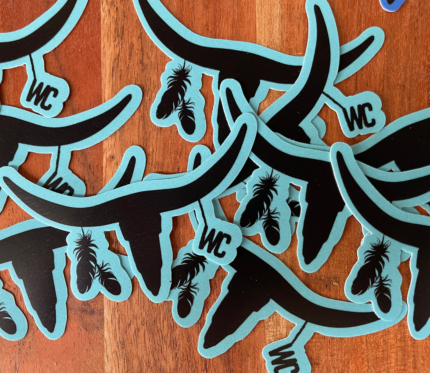 WC horn logo sticker-Western Culture Leather