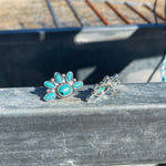 Turquoise Fan Stud-Western Culture Leather